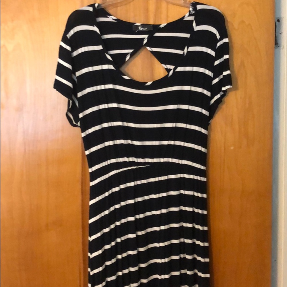 Navy/White Maxi Dress